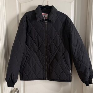 Birdwell Men’s  Medium Black Quilted Zip-Up Jacket